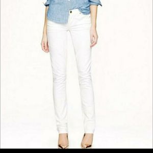 J.Crew Mid Rise Skinny Matchstix Jeans White SZ 27